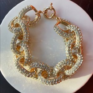 Gold link chunky chain bracelet
